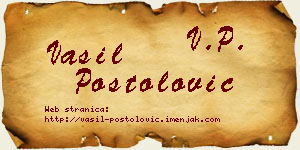 Vasil Postolović vizit kartica